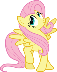 Size: 4419x5588 | Tagged: safe, artist:quanno3, fluttershy, pony, g4, cute, female, shyabetes, simple background, solo, transparent background, vector