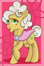 Size: 2041x3000 | Tagged: safe, artist:rainbowtashie, goldie delicious, pony, g4, apple family, elderly, female, high res, simple background, solo