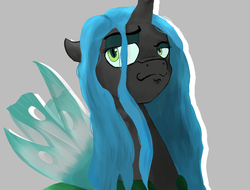 Size: 1057x802 | Tagged: safe, artist:iokii, queen chrysalis, changeling, changeling queen, frenemies (episode), g4, female, simple background, solo, transparent wings, wings