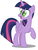 Size: 718x936 | Tagged: safe, edit, editor:undeadponysoldier, twilight sparkle, alicorn, pony, g4, adorable face, alternate eye color, cute, derp, dragon eyes, face swap, female, mare, open mouth, raised hoof, silly face, simple background, solo, twilight sparkle (alicorn), wat, white background, wings, wings down