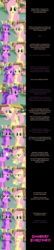 Size: 2000x9274 | Tagged: safe, artist:mlp-silver-quill, amethyst star, fluttershy, sparkler, pegasus, pony, unicorn, comic:fluttershy says goodnight, comic:pinkie pie says goodnight, g4, blushing, comic, female, mare, scroll, scrunchy face