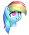 Size: 702x834 | Tagged: safe, artist:puetsua, rainbow dash, pegasus, pony, g4, bust, ear fluff, female, lidded eyes, mare, no pupils, portrait, simple background, sketch, smiling, solo, white background