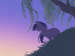 Size: 2000x1500 | Tagged: safe, artist:katputze, oc, oc only, pony, sitting, solo, tree