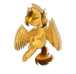 Size: 4688x4572 | Tagged: safe, artist:punbun4fun, oc, oc only, pegasus, pony, eyes closed, female, flying, mare, simple background, smiling, solo, transparent background