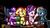 Size: 3840x2160 | Tagged: safe, artist:apexpredator923, starlight glimmer, sunset shimmer, trixie, twilight sparkle, alicorn, pony, unicorn, g4, 3d, 4k, :t, bag, book, bookshelf, boop, chair, couch, counterparts, crepuscular rays, cup, drink, drinking straw, female, floppy ears, food, glowing, glowing horn, high res, horn, lantern, levitation, magic, magical quartet, mare, missing accessory, night, nose wrinkle, open mouth, popcorn, smiling, source filmmaker, table, telekinesis, twilight sparkle (alicorn), twilight's counterparts, unamused, window, wings