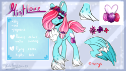 Size: 1024x576 | Tagged: safe, artist:kateponylover, oc, oc only, oc:mint love, pegasus, pony, chest fluff, jewelry, pendant, solo, unshorn fetlocks
