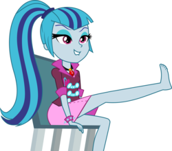 Size: 7812x6860 | Tagged: safe, artist:uigsyvigvusy, sonata dusk, equestria girls, g4, my little pony equestria girls: rainbow rocks, absurd resolution, barefoot, dazzling, feet, female, fetish, foot fetish, ponytail, simple background, sitting, solo, toes, transparent background, vector