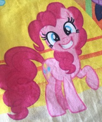 Size: 1706x2048 | Tagged: safe, pinkie pie, earth pony, pony, g4, cute, female, photo, solo, towel