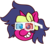 Size: 820x720 | Tagged: safe, artist:threetwotwo32232, oc, oc only, oc:fizzy pop, pony, unicorn, 3d glasses, female, looking at you, mare, solo