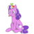 Size: 2000x2000 | Tagged: safe, artist:danwelo-vx, derpibooru exclusive, screwball, pony, g4, female, hat, high res, propeller hat, simple background, sitting, solo, swirly eyes, transparent background