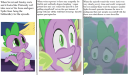 Size: 1554x912 | Tagged: safe, edit, edited screencap, screencap, spike, dragon, castle sweet castle, g4, sweet and smoky, uprooted, cropped, faic, male, op is a duck, reaction image, reflection, solo, spike drama, winged spike, wings