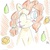 Size: 840x844 | Tagged: safe, artist:ptitemouette, pear butter, earth pony, pony, g4, food, one eye closed, pear, traditional art, wink