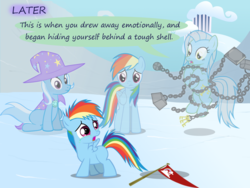 Size: 1200x900 | Tagged: safe, artist:evil-dec0y, rainbow dash, trixie, oc, oc:ghost, earth pony, pegasus, pony, unicorn, comic:trixie vs., comic:trixie vs. hearth's warming, g4, crying