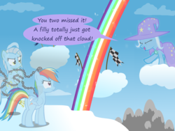 Size: 1200x900 | Tagged: safe, artist:evil-dec0y, rainbow dash, trixie, oc, pony, comic:trixie vs., comic:trixie vs. hearth's warming, g4, implied fluttershy