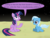 Size: 1200x900 | Tagged: safe, artist:evil-dec0y, trixie, twilight sparkle, alicorn, pony, unicorn, comic:trixie vs., comic:trixie vs. the moon, g4, female, filly, mare, speech bubble, twilight sparkle (alicorn)