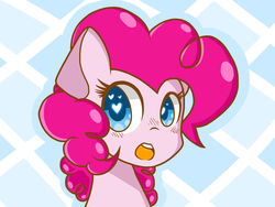 Size: 1024x768 | Tagged: safe, artist:creamiponi, pinkie pie, earth pony, pony, g4, bust, cute, diapinkes, female, heart eyes, mare, open mouth, portrait, solo, wingding eyes