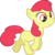 Size: 479x481 | Tagged: safe, edit, vector edit, apple bloom, earth pony, pony, g4, blank flank, derp, female, missing accessory, simple background, solo, transparent background