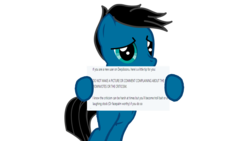 Size: 3840x2160 | Tagged: safe, artist:agkandvideomaker2000, derpibooru exclusive, oc, oc:pony video maker, pony, derpibooru, artist doesn't like this one, high res, meta, sign, small tip, text, tip for newcomers