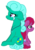 Size: 751x1080 | Tagged: safe, artist:徐詩珮, glitter drops, oc, oc:betty pop, pony, unicorn, g4, my little pony: the movie, base used, crying, duo, duo female, female, filly, magical lesbian spawn, mare, mother and daughter, next generation, offspring, parent:glitter drops, parent:tempest shadow, parents:glittershadow, sad, simple background, smiling, transparent background