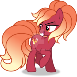 Size: 1024x1028 | Tagged: safe, artist:kojibiose, oc, oc only, oc:sienna, earth pony, pony, g4, deviantart watermark, female, mare, obtrusive watermark, simple background, solo, transparent background, watermark