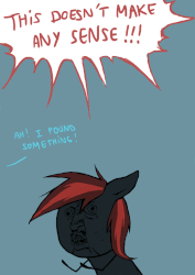 Size: 566x800 | Tagged: safe, artist:lonelycross, oc, oc:thunder smash, pony, ask lonely inky, animated, collar, comic, dialogue, meme, rage comic, rage face, spiked collar, talking, tumblr, yelling