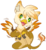 Size: 3390x3646 | Tagged: safe, artist:cutepencilcase, oc, oc only, oc:ember burd, griffon, chibi, colored wings, commission, cute, eared griffon, gradient wings, griffon oc, heart eyes, high res, holding paws, legs in air, male, multicolored wings, on back, open mouth, paw pads, paws, simple background, solo, spread wings, talons, transparent background, underpaw, wingding eyes, wings