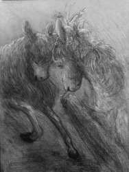 Size: 1671x2227 | Tagged: safe, artist:hailmace, pony, crying, pencil, sad, traditional art