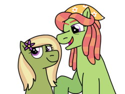 Size: 2048x1536 | Tagged: safe, artist:kindheart525, tree hugger, oc, oc:flower power, earth pony, pony, kindverse, g4, female, mother and daughter, parent:tree hugger