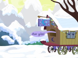 Size: 1200x900 | Tagged: safe, artist:evil-dec0y, trixie, pony, comic:trixie vs., comic:trixie vs. hearth's warming, g4, trixie's wagon