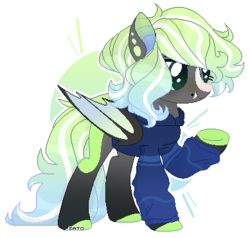 Size: 389x370 | Tagged: safe, artist:cute---cat, oc, oc only, bat pony, pony, base used, clothes, female, hoodie, mare, simple background, solo, transparent background