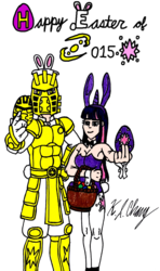 Size: 696x1172 | Tagged: safe, artist:stealthninja5, twilight sparkle, human, g4, 2015, bionicle, bunny ears, colored pencil drawing, crossover, easter, easter egg, holiday, horn, horned humanization, humanized, lego, pen drawing, photoshop, takanuva, traditional art, twilight sparkle (alicorn)