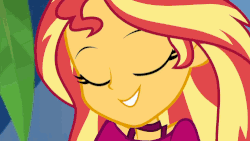 Size: 500x281 | Tagged: safe, screencap, sunset shimmer, bird, seagull, equestria girls, equestria girls series, g4, i'm on a yacht, spoiler:eqg series (season 2), animal, animated, close-up, drink, drinking, female, solo
