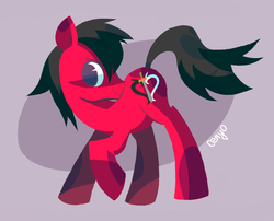 Size: 802x647 | Tagged: safe, artist:cenyo, oc, oc only, earth pony, pony, red and black oc, solo