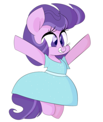 Size: 1208x1419 | Tagged: safe, artist:hattsy, clear skies, pony, g4, clothes, cute, dress, female, heart eyes, mare, simple background, smiling, solo, transparent background, wingding eyes