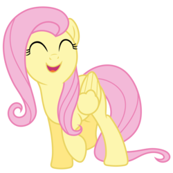 Size: 4200x4200 | Tagged: safe, artist:dewlshock, fluttershy, pegasus, pony, filli vanilli, g4, cute, eyes closed, female, find the music in you, happy, hnnng, mare, raised hoof, shyabetes, simple background, singing, smiling, solo, transparent background, vector