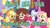 Size: 1920x1080 | Tagged: safe, edit, edited screencap, screencap, applejack, fluttershy, pinkie pie, rainbow dash, rarity, yona, earth pony, pegasus, pony, unicorn, yak, g4, she's all yak, bow, cloven hooves, cowboy hat, download at source, female, hair bow, hat, mare, monkey swings