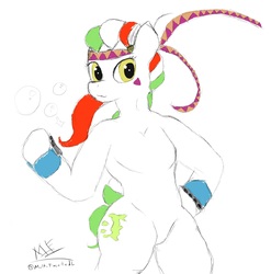 Size: 2969x3011 | Tagged: safe, artist:multi-faceted, oc, oc only, oc:princess stivalia, semi-anthro, arm hooves, bipedal, caesar zeppeli, crossover, high res, italy, jojo's bizarre adventure, nation ponies, ponified