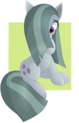 Size: 385x600 | Tagged: safe, artist:szafir87, marble pie, earth pony, pony, abstract background, animated, blinking, blushing, cute, daaaaaaaaaaaw, eye clipping through hair, eye shimmer, female, gif, hair over one eye, heart, hiding, hnnng, marblebetes, mare, mouth hold, paper, precious, simple background, sitting, solo, szafir87 is trying to murder us, weapons-grade cute