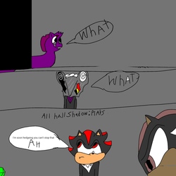 Size: 1000x1000 | Tagged: safe, artist:mylittlebicks, tempest shadow, comic:time of pony and animals, g4, crossover, edge, infinite (character), male, mephiles the dark, shadow the hedgehog, sonic the hedgehog, sonic the hedgehog (series)