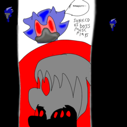 Size: 1000x1000 | Tagged: safe, comic:time of pony and animals, crossover, evil grin, fun is infinite, grin, heallven pony, mephiles the dark, nightmare fuel, smiley face, smiling, sonic the hedgehog, sonic the hedgehog (series)