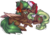 Size: 1441x1018 | Tagged: safe, artist:tay-niko-yanuciq, oc, oc:sorrel swoop, oc:vale sylva, earth pony, pegasus, pony, blushing, christmas, hat, holiday, santa hat, valeswoop