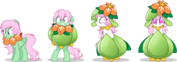 Size: 6448x2280 | Tagged: dead source, safe, artist:nxzc88, oc, oc only, oc:spectral wind, lilligant, original species, pegasus, plant pony, pony, armless, bipedal, body modification, bondage, collar, colored pupils, commission, encasement, female, fetish, floppy ears, flower, flower in hair, gritted teeth, high res, i have no mouth and i must scream, inflatable, inflatable fetish, mare, nonsense tf, pegasus oc, plant, pokémon, rubber, shadow, show accurate, simple background, solo, transformation, transformation sequence, transparent background, vector, wide eyes, wiggle