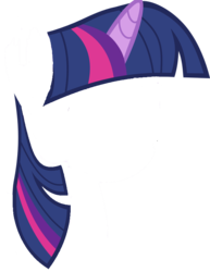 Size: 628x813 | Tagged: safe, edit, editor:undeadponysoldier, vector edit, twilight sparkle, pony, unicorn, g4, ambiguous gender, horn, mane, mane only, no pony, simple background, solo, transparent background, vector