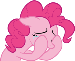 Size: 10580x8621 | Tagged: safe, artist:ace play, pinkie pie, earth pony, pony, g4, the maud couple, absurd resolution, crying, female, floppy ears, sad, simple background, solo, transparent background, vector