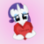 Size: 4000x4000 | Tagged: safe, artist:galekz, rarity, pony, g4, cute, female, heart, heartwarming, holiday, i love you, love, solo, valentine, valentine's day