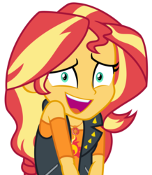 Size: 1653x1899 | Tagged: safe, artist:kingdark0001, sunset shimmer, equestria girls, g4, my little pony equestria girls: better together, awkward, clothes, female, geode of empathy, magical geodes, open mouth, simple background, solo, transparent background, vector