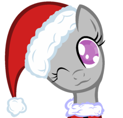 Size: 827x793 | Tagged: safe, artist:leadhooves, artist:monster-dark-bases, earth pony, pony, base, bust, christmas, hat, holiday, one eye closed, santa hat, simple background, transparent background, wink