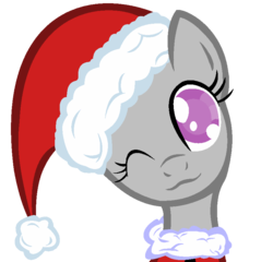 Size: 827x793 | Tagged: safe, artist:leadhooves, artist:monster-dark-bases, earth pony, pony, base, bust, christmas, hat, holiday, one eye closed, santa hat, simple background, solo, transparent background, wink