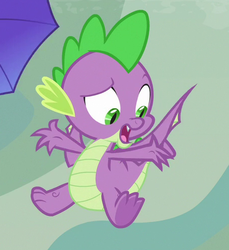 Size: 455x497 | Tagged: safe, screencap, spike, dragon, g4, sweet and smoky, claws, cropped, flying, male, offscreen character, raised eyebrow, solo focus, spread wings, toes, underfoot, winged spike, wings