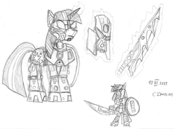 Size: 1024x762 | Tagged: safe, artist:czymsim, twilight sparkle, g4, bionicle, crossover, lego, traditional art